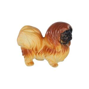 Vintage Bone China Pekingese Dog Figurine Collectible Miniature